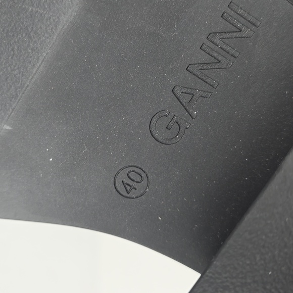 Ganni Asymmetrical Platform Leather Wedge Sandal Women's Size 10 - Picture 6 of 7